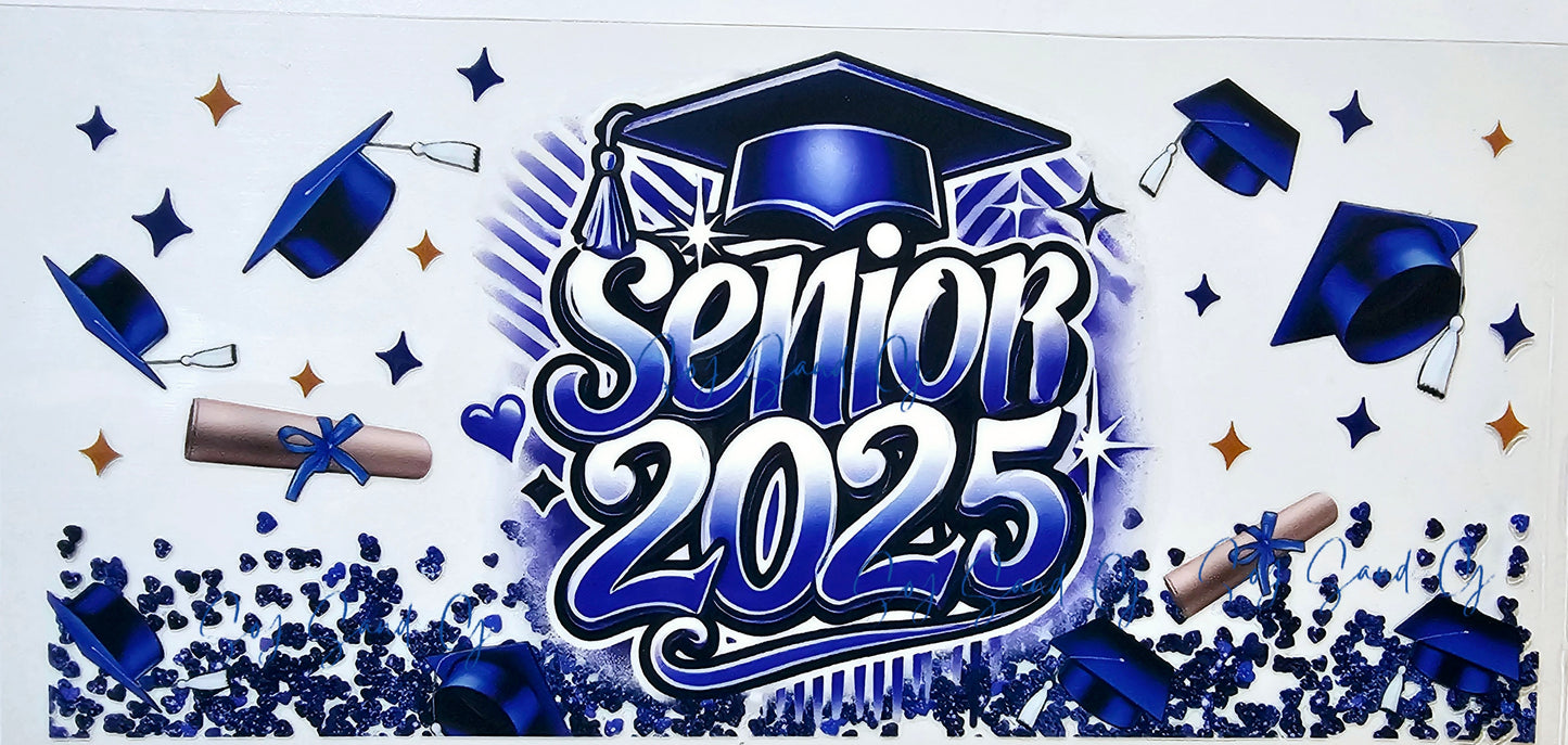 Blue Senior Grad - UVDTF Wrap for cups/hard surfaces sticker