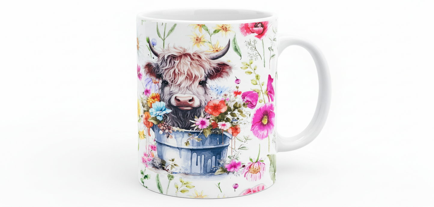 Highland Cow #10 - UVDTF Wrap for cups/hard surfaces sticker