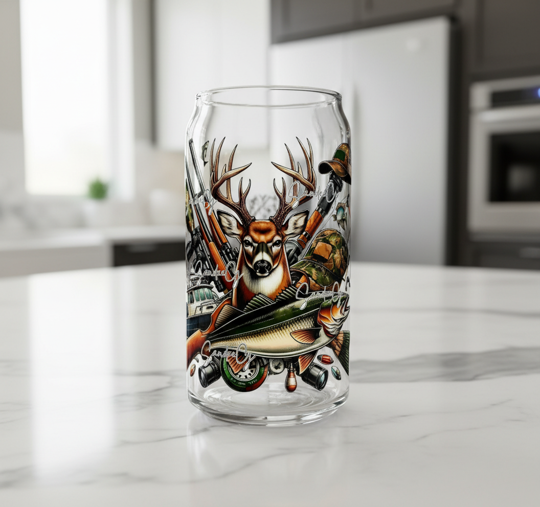 Fish, Shoot, Hunt - UVDTF Decal for cups/hard surfaces sticker