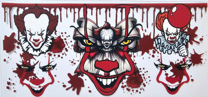 Scary Clown - UVDTF Wrap for cups/hard surfaces sticker