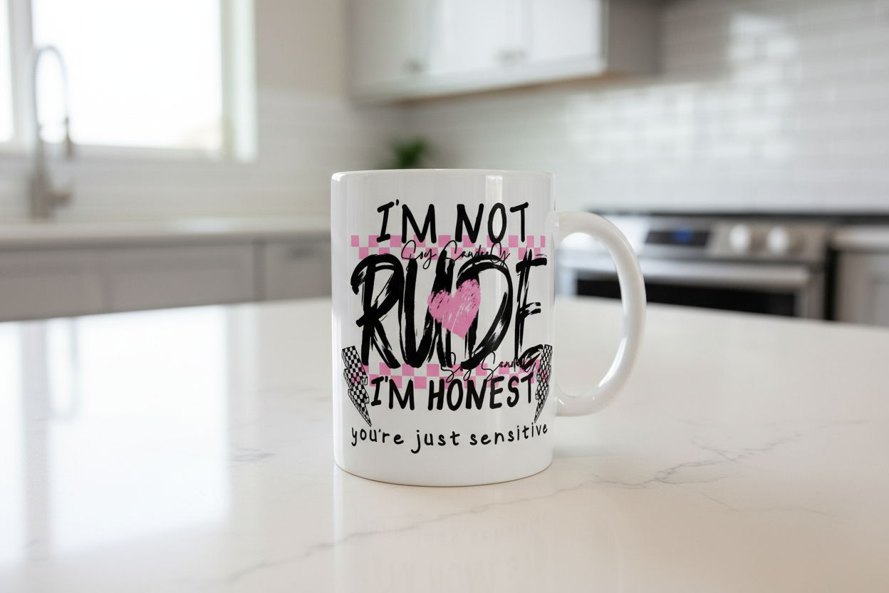 I'm Not Rude - UVDTF Decal for cups/hard surfaces sticker