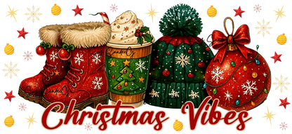 Christmas Vibes - UVDTF Wrap for cups/hard surfaces sticker