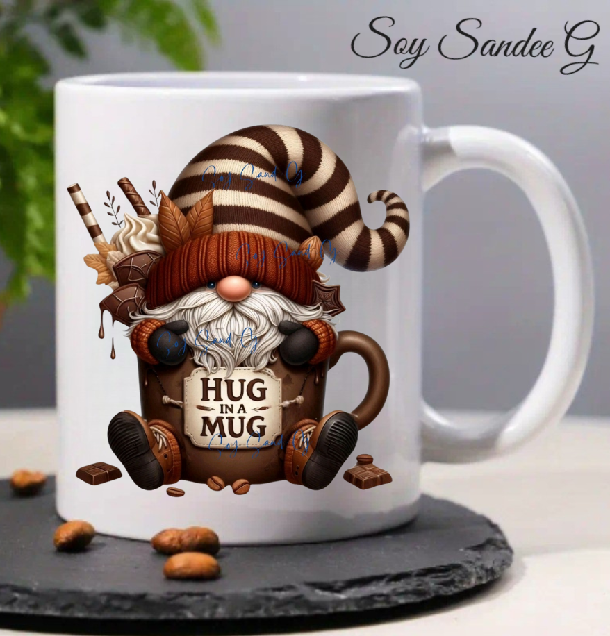 Hug a Mug Gnome - UVDTF Decal for cups/hard surfaces sticker
