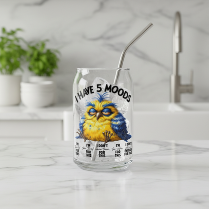 My Five Moods Chunky Bird - UVDTF Decal for cups/hard surfaces sticker