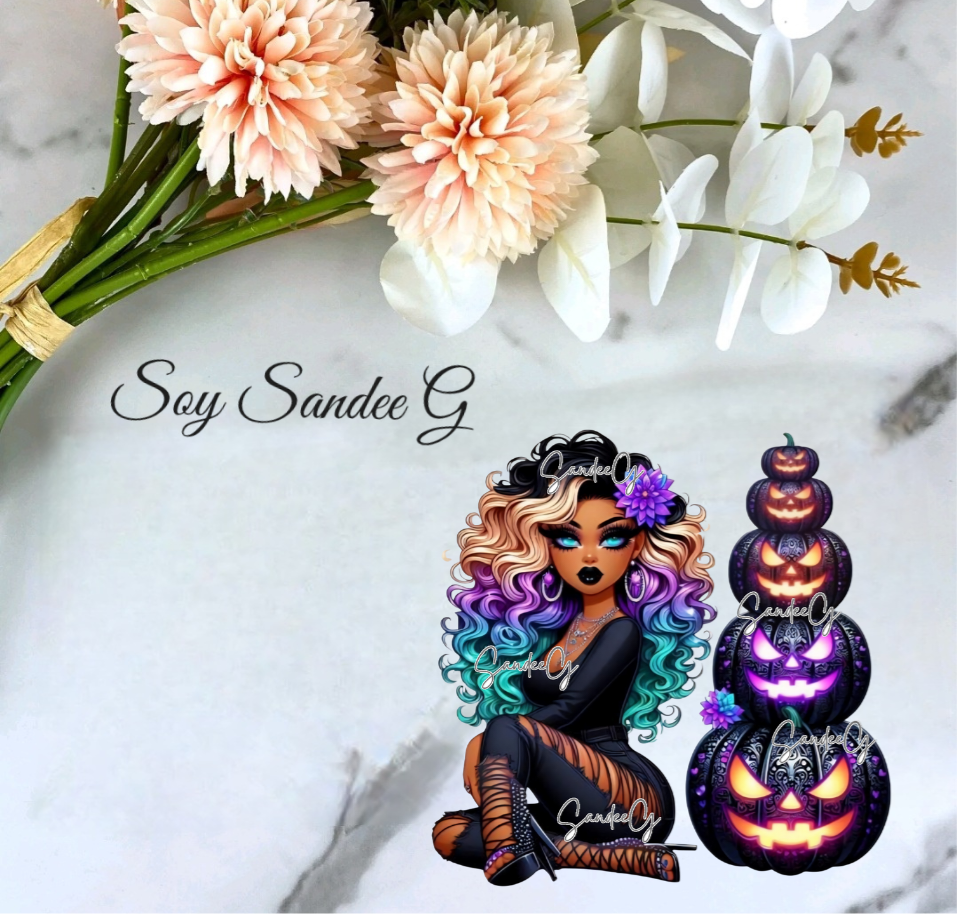 Jack-O-Lantern Tower Cutie - UVDTF Decal for cups/hard surfaces sticker