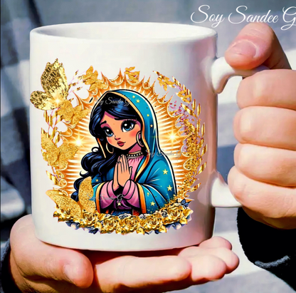 Golden Virgencita - UVDTF decal for cups/hard surfaces sticker