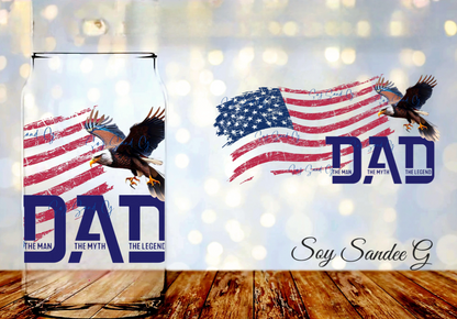 Dad American Flag - UVDTF Wrap for cups/hard surfaces sticker