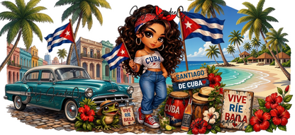Cuba Santiago de Cuba - UVDTF Wrap for cups/hard surfaces sticker