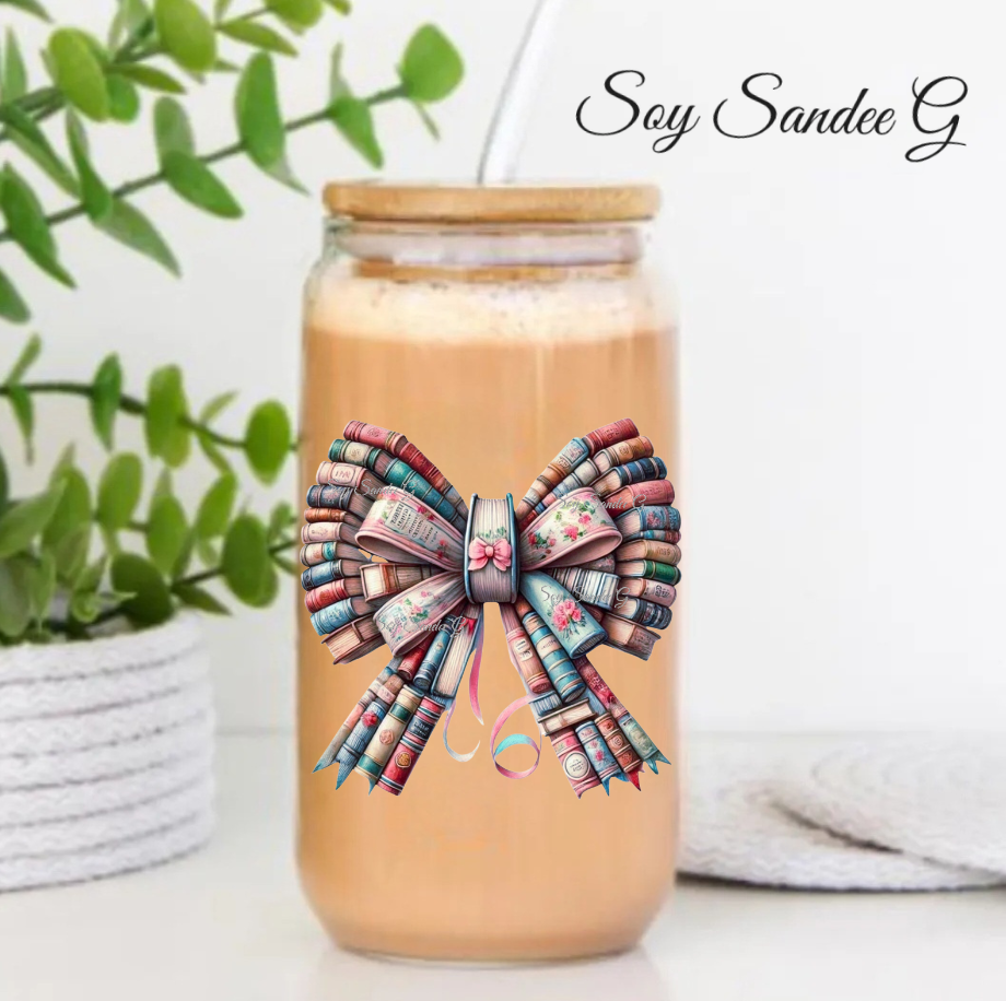 Books Coquette Bow - UVDTF decal for cups/hard surfaces sticker