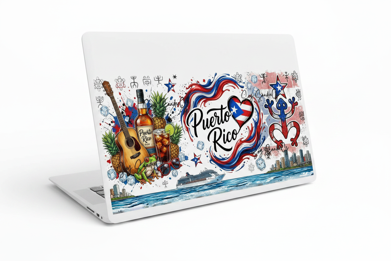 Puerto Rico Cruising - UVDTF Wrap for cups/hard surfaces sticker