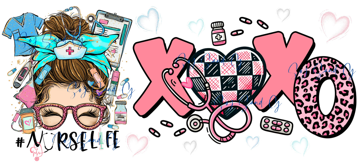 Envoltura UVDTF de Nurse Life XOXO