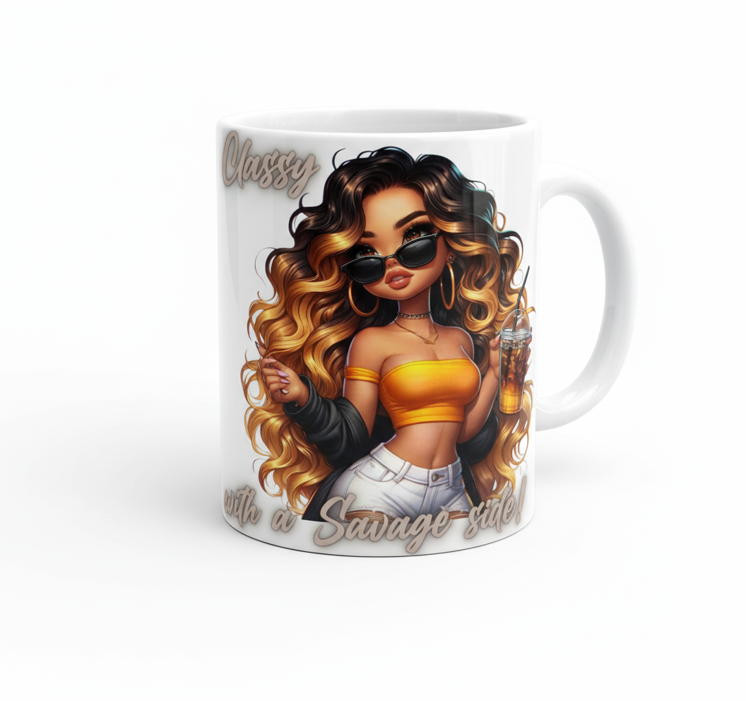 Classy with a Side of Savage - UVDTF Decal for cups/hard surfaces sticker