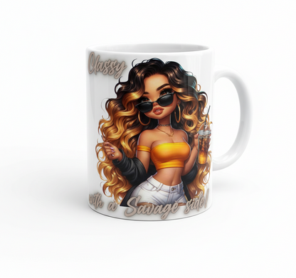 Classy with a Side of Savage - UVDTF Decal for cups/hard surfaces sticker