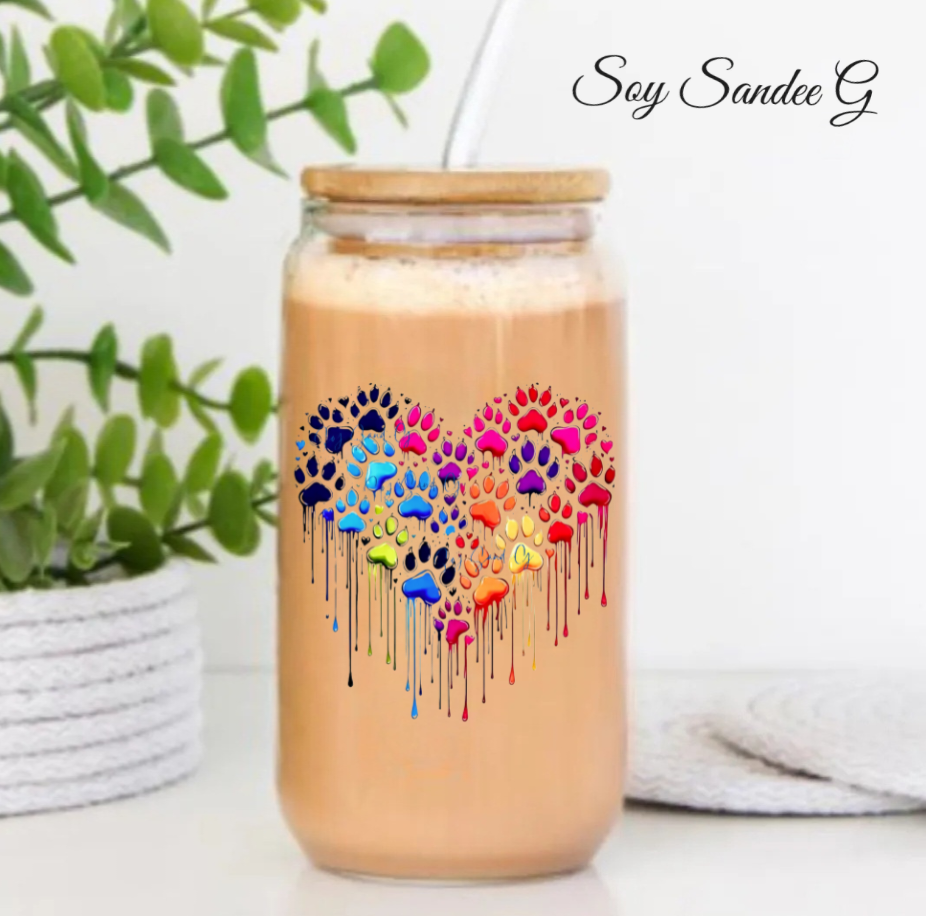 Animal Paw Print Heart - UVDTF Decal for cups/hard surfaces sticker