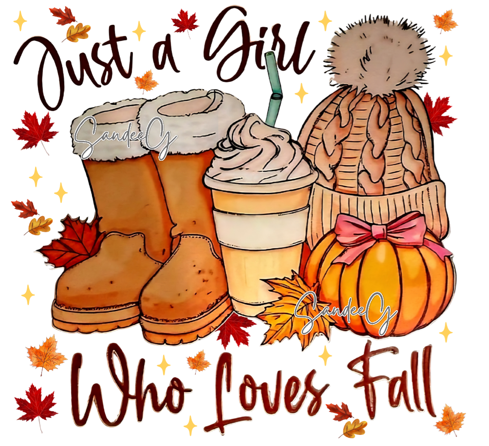 Just a Girl who Loves Fall - UVDTF Decal for cups/hard surfaces sticker