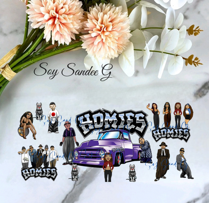 Homies Purple - UVDTF Wrap for cups/hard surfaces sticker