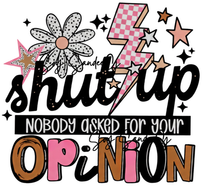 Shut Up - UVDTF Decal for cups/hard surfaces sticker