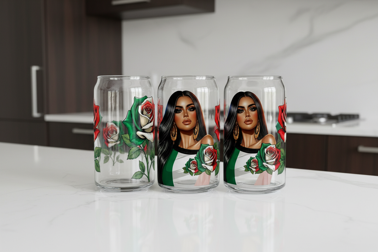 Mexicana Roses - UVDTF Wrap for cups/hard surfaces sticker