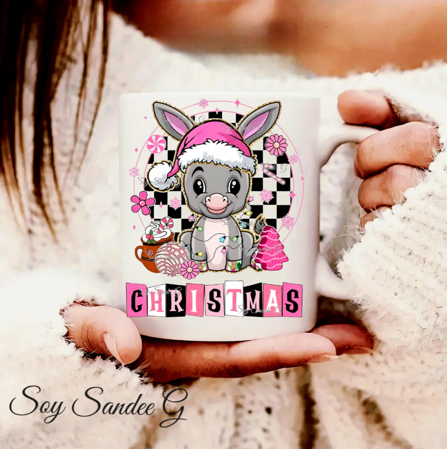 Christmas Donkey - UVDTF Decal for cups/hard surfaces sticker