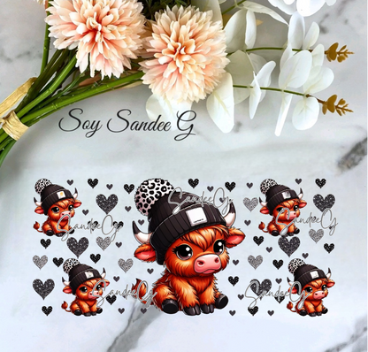 Baby Highland Cow #3 - UVDTF Wrap for cups/hard surfaces sticker