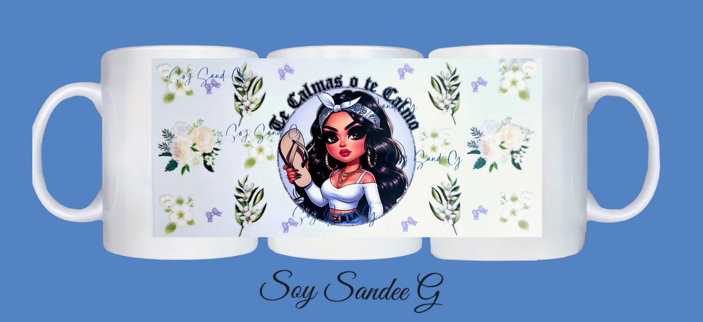 Te Calmas o te Calmo (Calm down or I Will Calm You) - UVDTF Wrap for cups/hard surfaces sticker