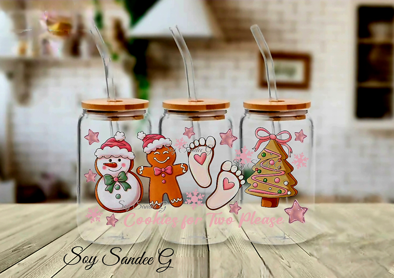 Cookies for Two Please (Pink) - UVDTF Wrap for cups/hard surfaces sticker