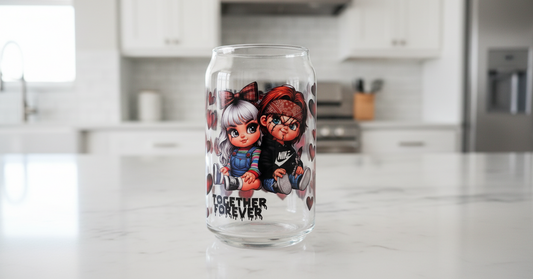 Chucky & Bride Wanna Play?!! - UVDTF Wrap for cups/hard surfaces sticker