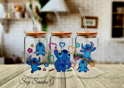 Stitch Crayons - UVDTF wrap for cups/hard surfaces sticker