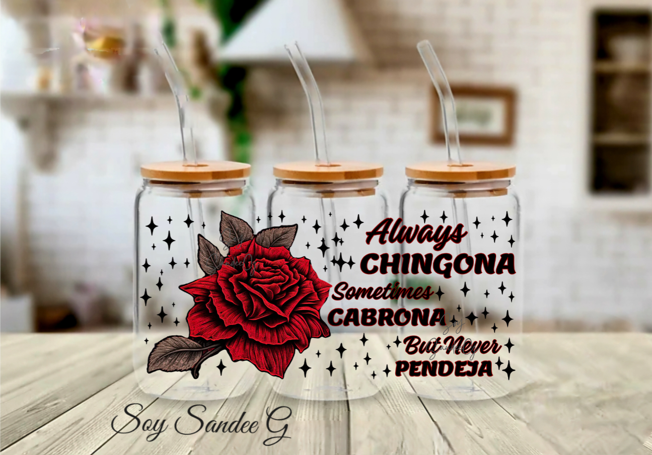 Siempre Chingona - Marrón UVDTF