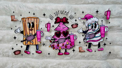 All Spruced Up - UVDTF Wrap for cups/hard surfaces sticker