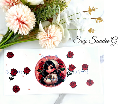 Adolescente mexicana con pucheros, envoltura UVDTF