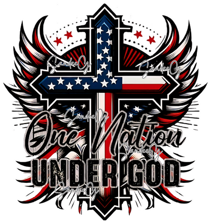One Nation Under God - UVDTF Decal for cups/hard surfaces sticker