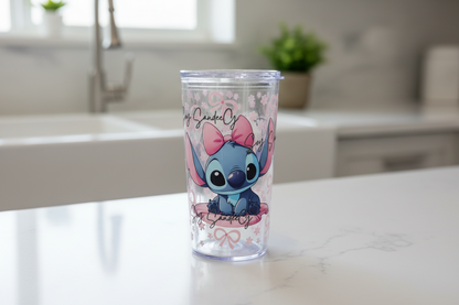 Pink Bows Baby Stitch - UVDTF Wrap for cups/hard surfaces sticker