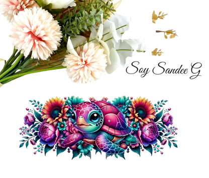 Neon Turtle - UVDTF Wrap for cups/hard surfaces sticker