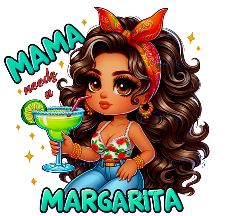 Mama needs a Margarita - UVDTF Decal for cups/hard surfaces