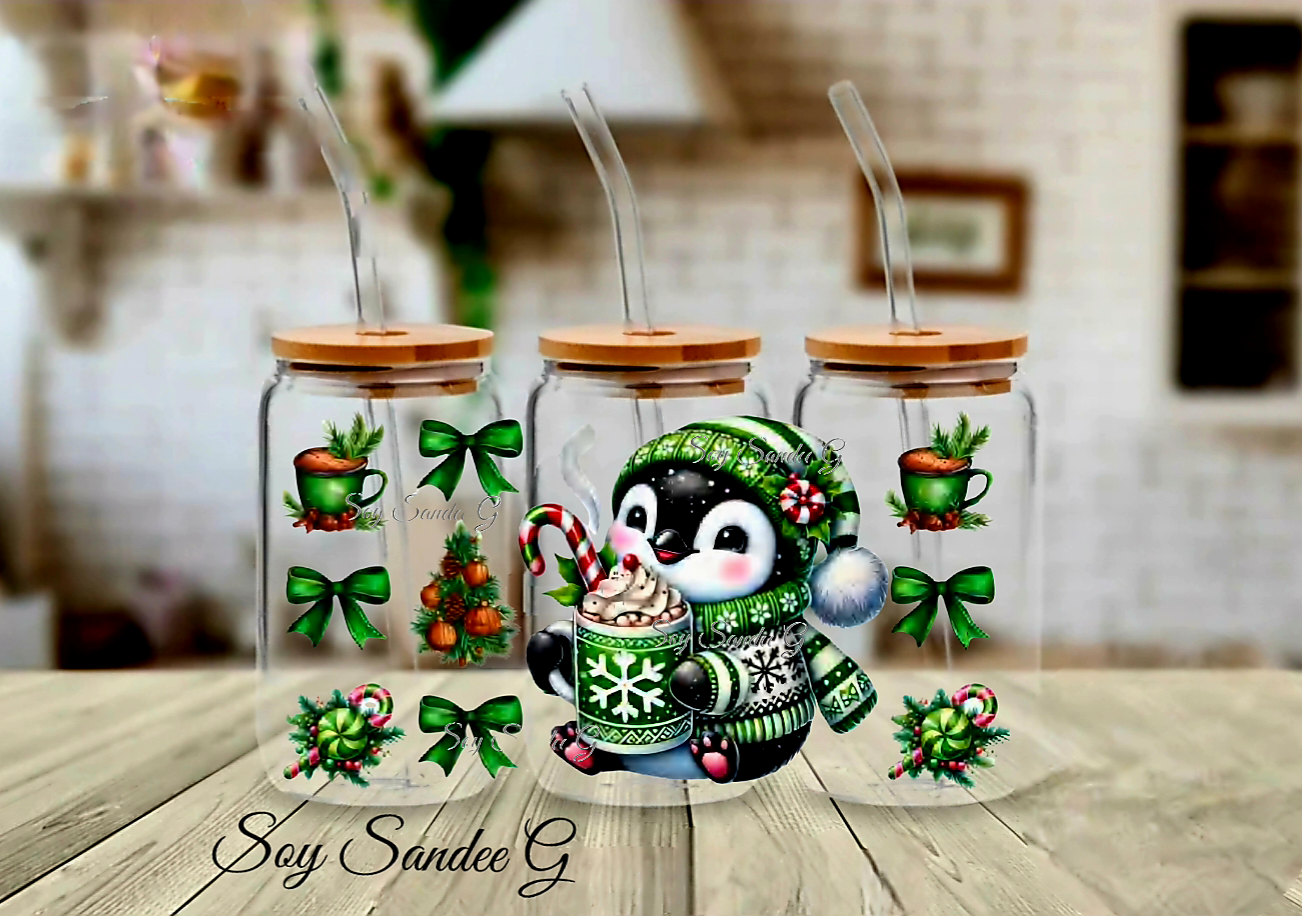 Green Penguin - UVDTF Wrap for cups/hard surfaces sticker