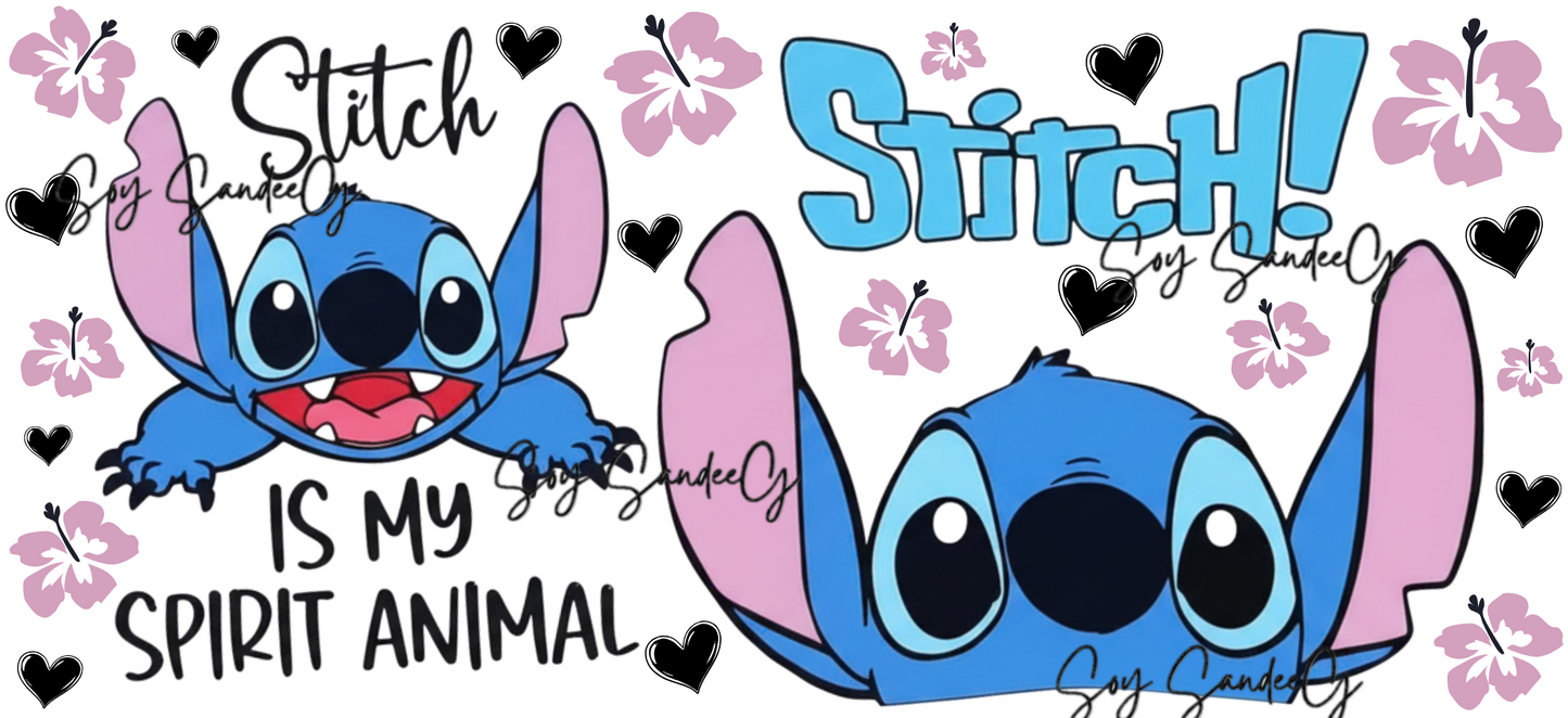 Stitch is my Spirit Animal - UVDTF Wrap for cups/hard surfaces sticker