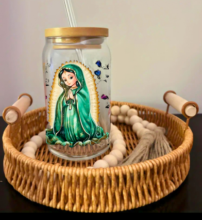 Virgen de Guadalupe Green Dress- UVDTF Wrap for cups/hard surfaces