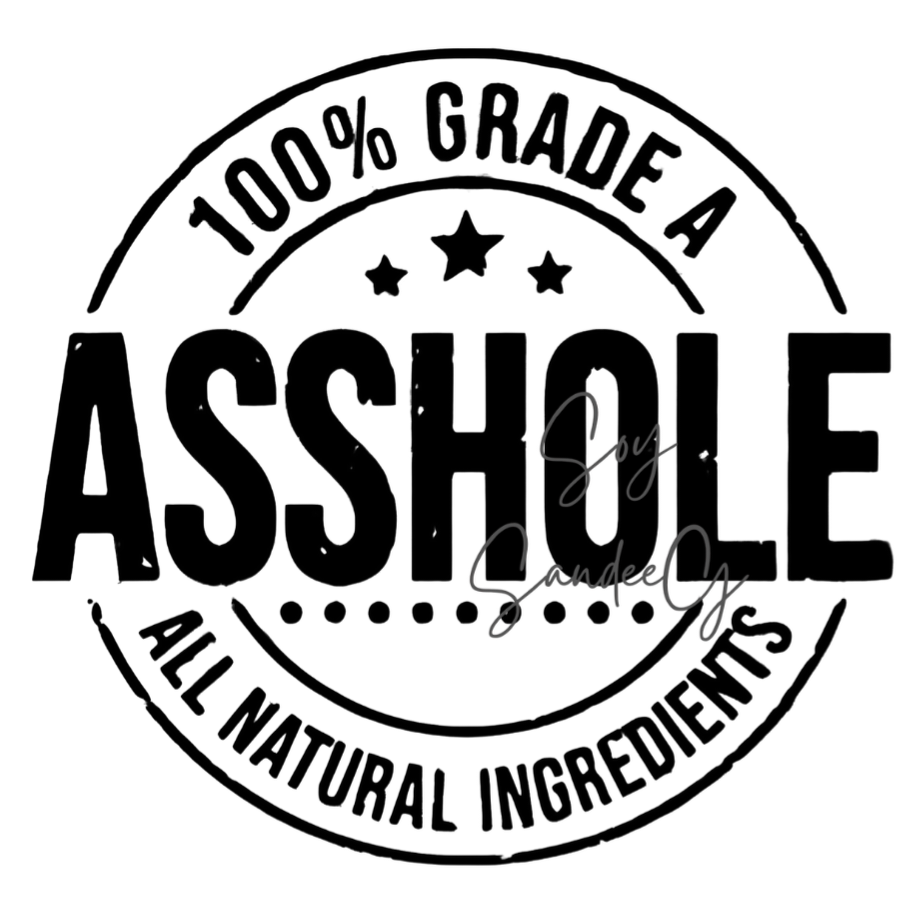 100% Grade A A-Hole - UVDTF Decal for cups/hard surfaces sticker