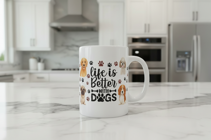 Life is Better with Dogs #6 - UVDTF Wrap for cups/hard surfaces sticker