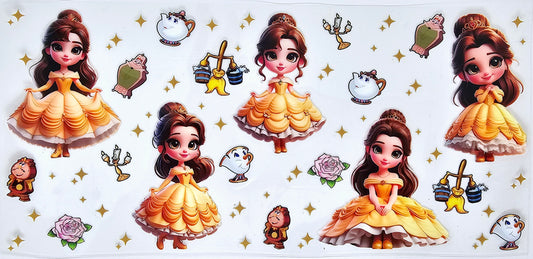 Belle & Friends - UVDTF Wrap for cups/hard surfaces sticker