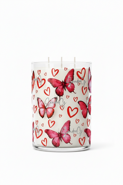 Red Butterflies  - UVDTF Wrap for cups/hard surfaces sticker