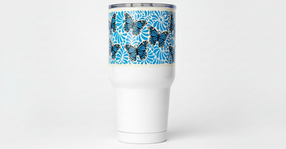 Blue Monarch Butterflies - UVDTF Wrap for cups/hard surfaces sticker