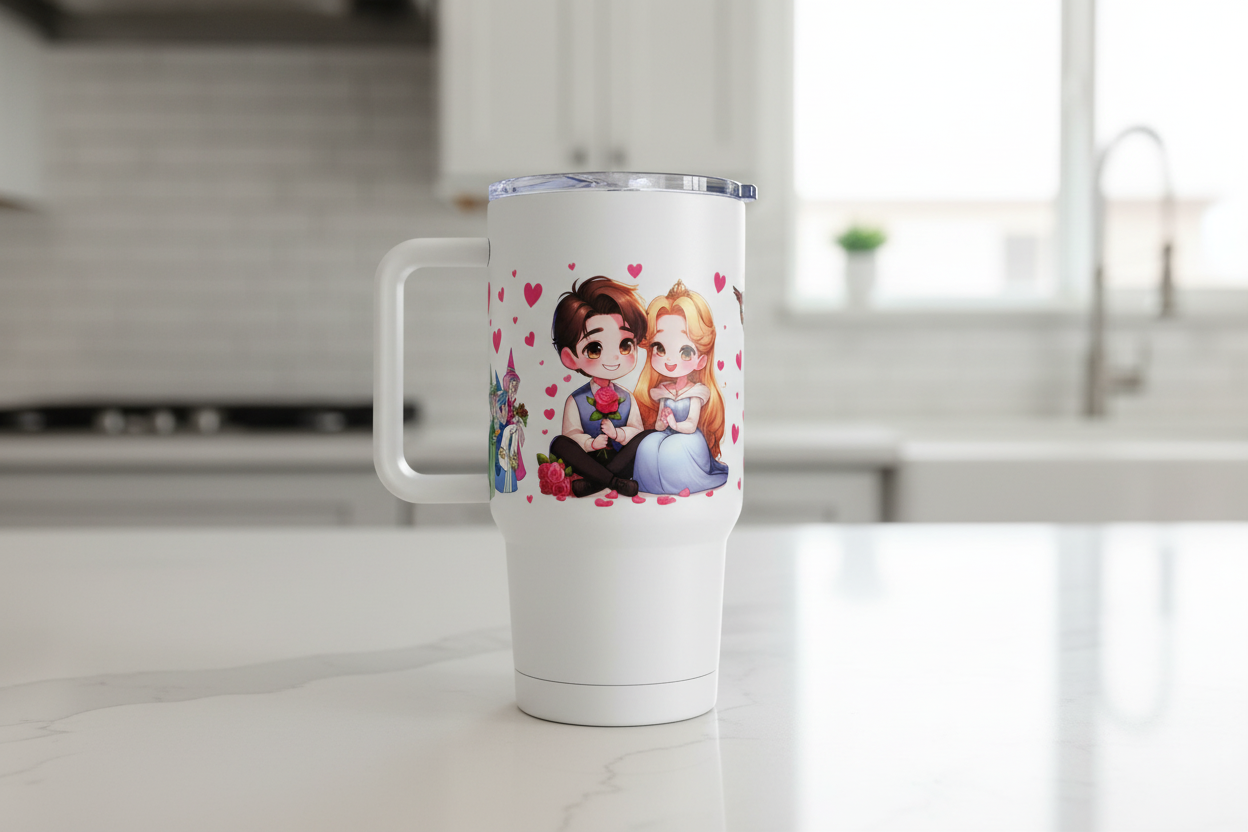 Cenicienta adolescente y su príncipe Corazón, envoltura UVDTF