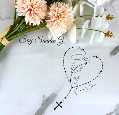 Virgen Mary Rosary - UVDTF Decal for cups/hard surfaces sticker