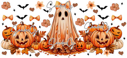 Fall Halloween Ghost - UVDTF Wrap for cups/hard surfaces sticker