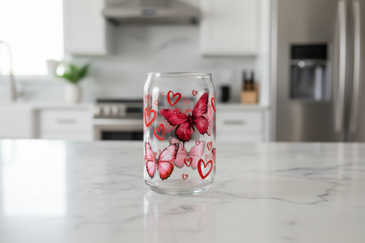 Red Butterflies  - UVDTF Wrap for cups/hard surfaces sticker