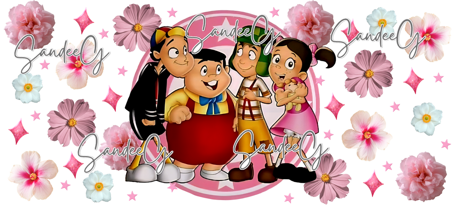 Chespirito Friends - UVDTF Wrap for cups/hard surfaces sticker