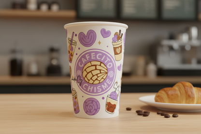 Cafecito y Chisme Purple - UVDTF Wrap for cups/hard surfaces sticker