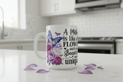 A Mother is Like a Flower - UVDTF wrap for cups/hard surfaces sticker
